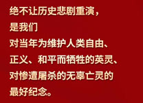 习言道丨“绝不让历史悲剧重演”